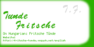 tunde fritsche business card